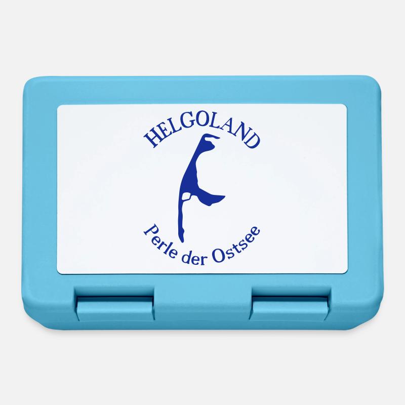 Helgoland oder Sylt - Perle der Ostsee - Brotdose - Saphirblau