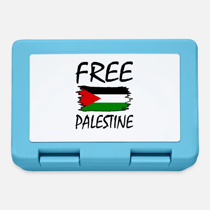 Free palestine - Boîte à goûter - bleu saphir