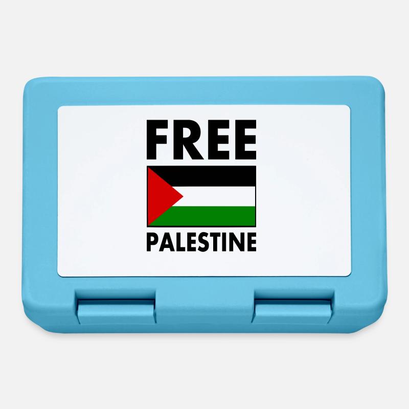 Free palestine - Boîte à goûter - bleu saphir