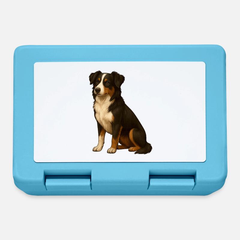Border Collie - Brotdose - Saphirblau