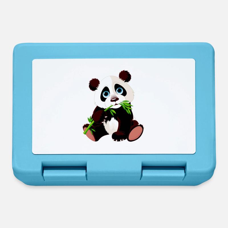 panda - Lunchbox - sapphire blue