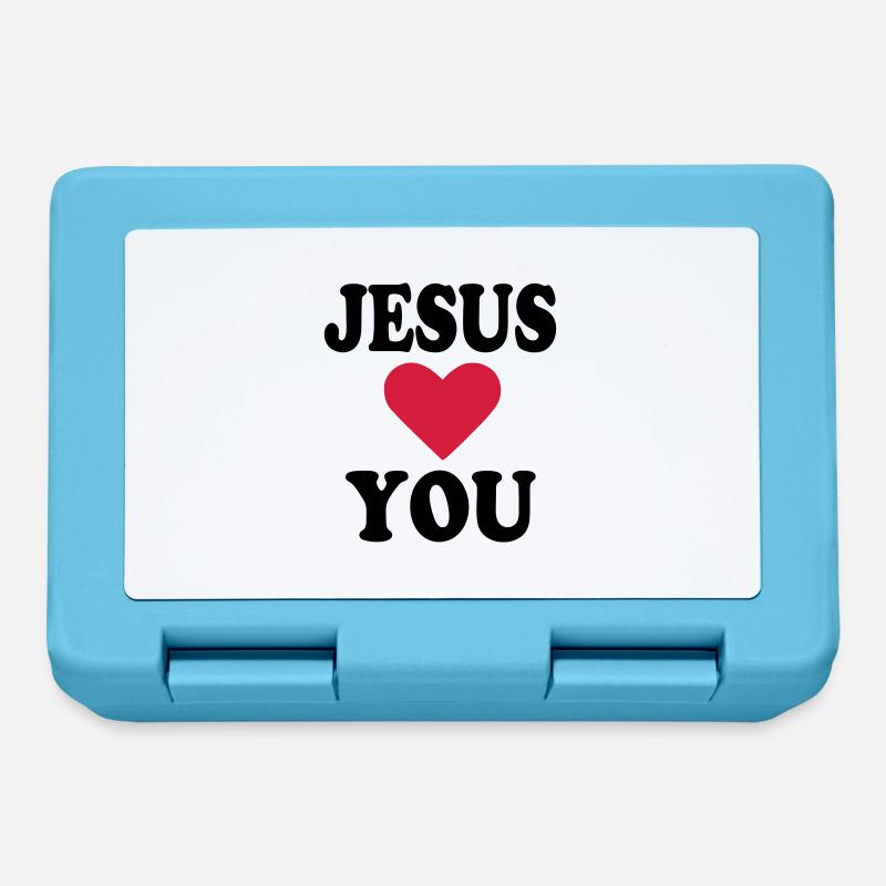 Jesus - Brotdose - Saphirblau