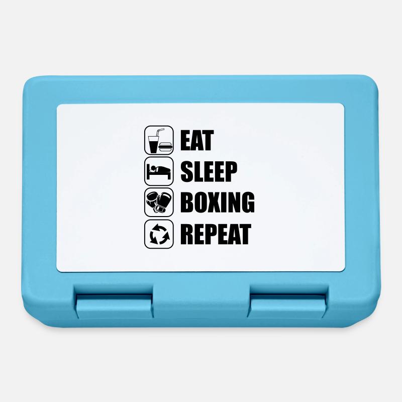 Eat Sleep Boxing Repeat - Boîte à goûter - bleu saphir