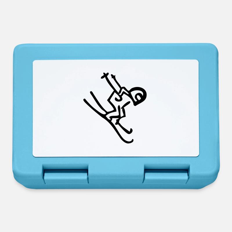 ski skiing - Lunchbox - sapphire blue