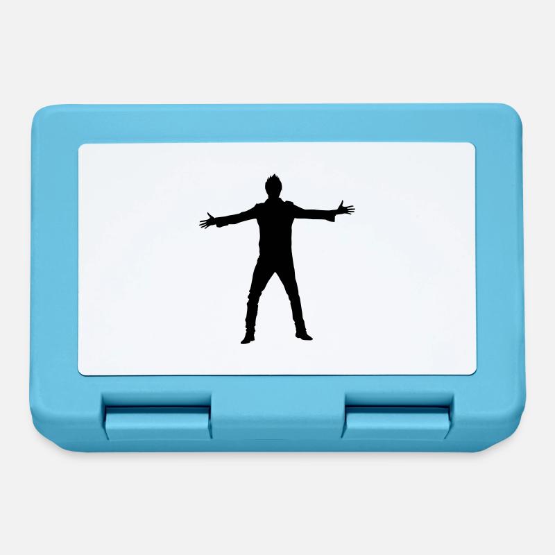 Man body Silhouette vector design - Lunchbox - sapphire blue