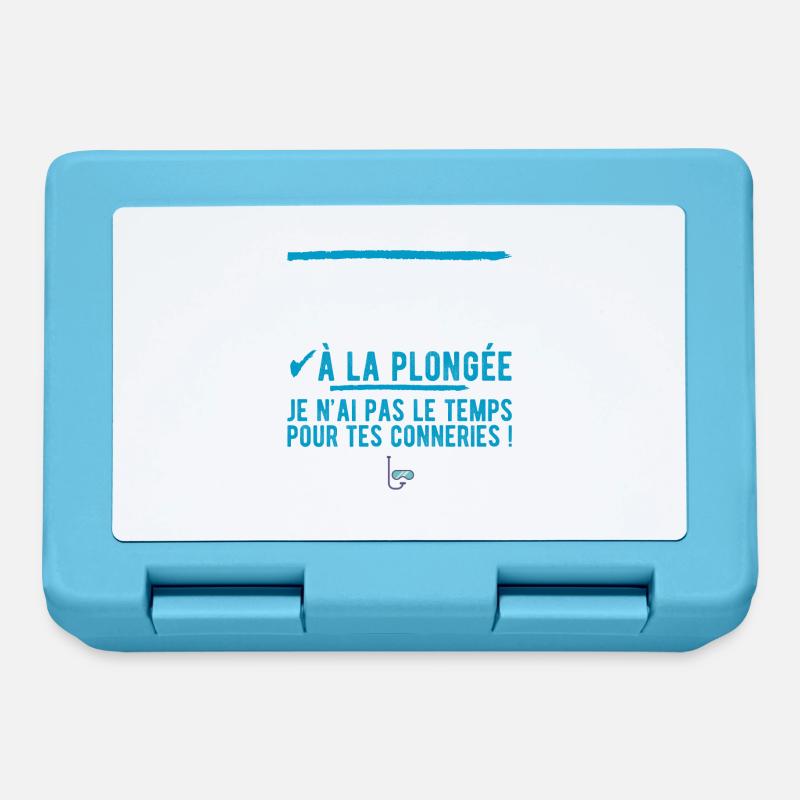 "célibataire à la plongée" t-shirt humour plongée - Boîte à goûter - bleu saphir