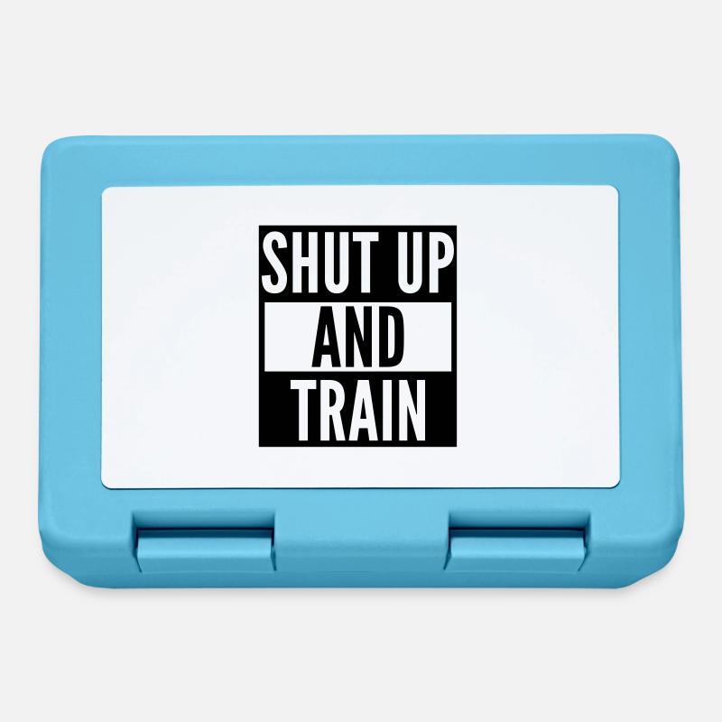 shut up and train - Brotdose - Saphirblau
