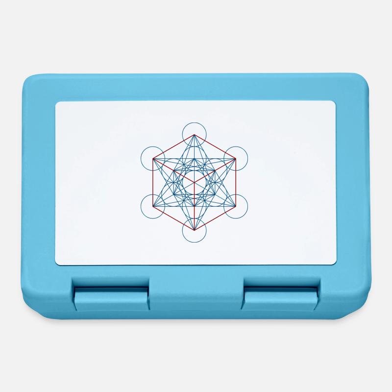 Le cube de Metatron - rouge bleu - Boîte à goûter - bleu saphir