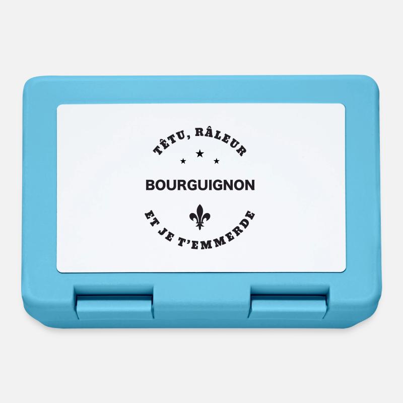Bourguignon, têtu, râleur - Boîte à goûter - bleu saphir