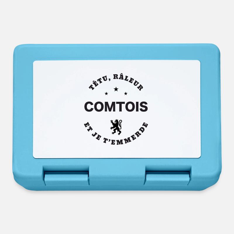 Comtois, têtu, râleur - Boîte à goûter - bleu saphir