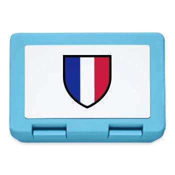 blason, écusson, drapeau France (T) - Boîte à goûter - bleu saphir - Devant