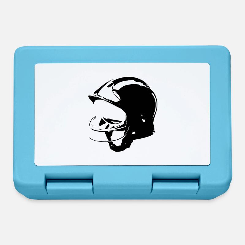Casque F1 Pompier - Boîte à goûter - bleu saphir