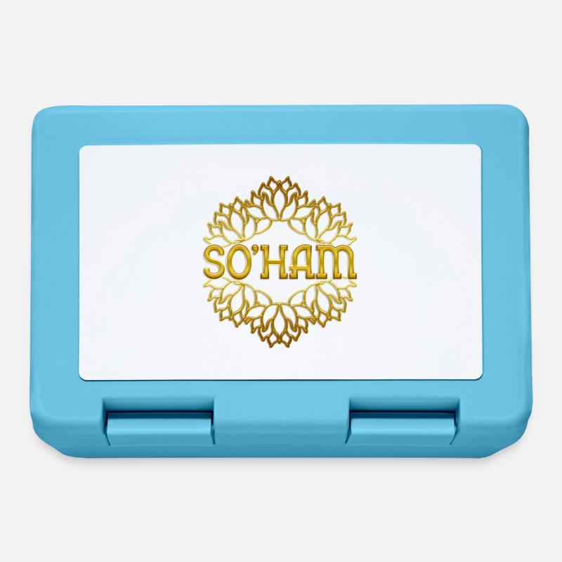 Soham - fleur de lotus - Boîte à goûter - bleu saphir