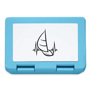 heartbeat pulse frequency sea waves boat sailing s - Lunchbox - sapphire blue - Front