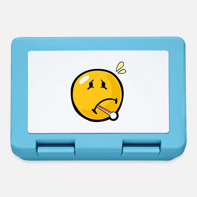 Smiley Unwell - Boîte à goûter - bleu saphir
