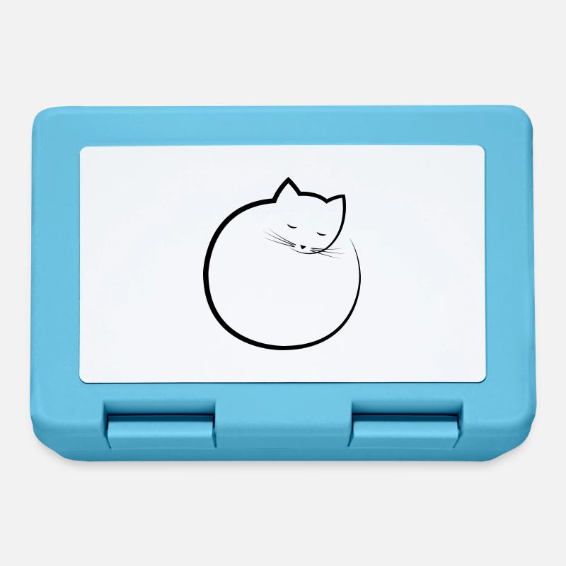 sleeping cat - Brotdose - Saphirblau