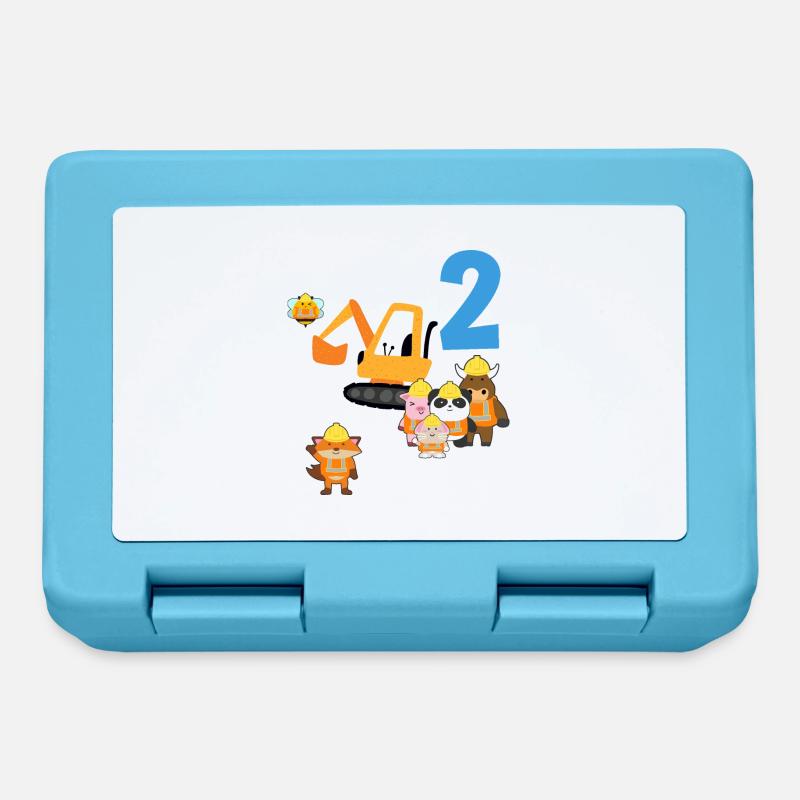 2 ans d’anniversaire bagger bagger cadeau - Boîte à goûter - bleu saphir