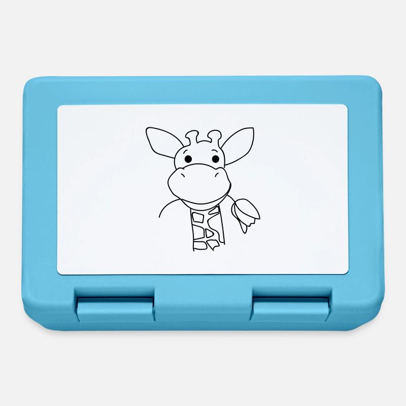 giraffe - Lunchbox - sapphire blue