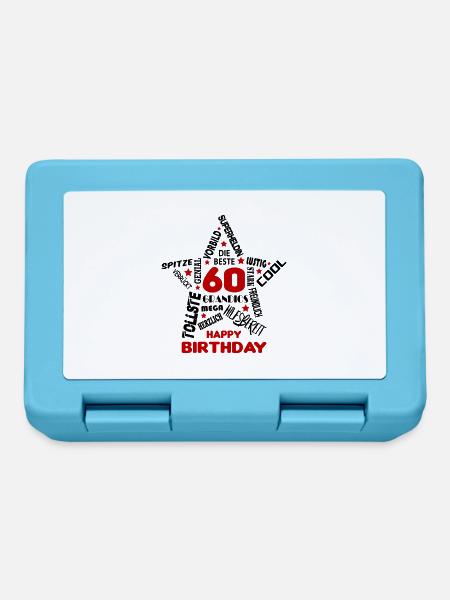Geburtstag Frau 60 Happy Birthday Wife Women Best - Brotdose - Saphirblau