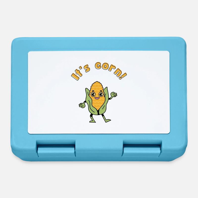 It's corn - a cornstatic design - Lunchbox - sapphire blue