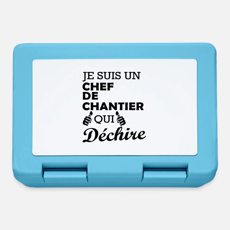 je suis un chef de chantier qui déchire - Boîte à goûter - bleu saphir