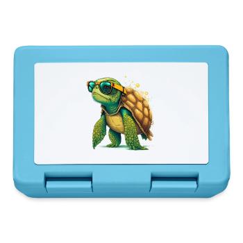 Tortue ancienne - Boîte à goûter - bleu saphir - Devant