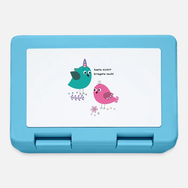 Ne vous pressez pas, obtenez-le! Drôles de petits oiseaux - Boîte à goûter - bleu saphir