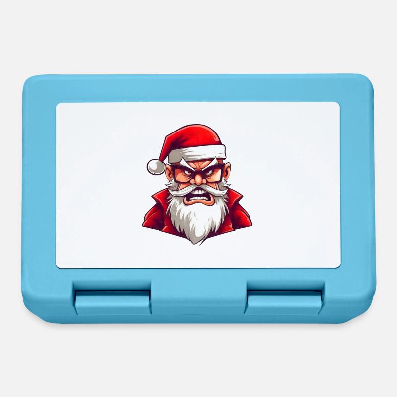 Fun Angry Santa - Boîte à goûter - bleu saphir