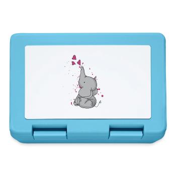 Sweet Little Elephant Of Love - Lunchbox - sapphire blue - Front