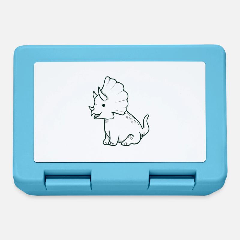 Doux Triceratops Dino - Boîte à goûter - bleu saphir