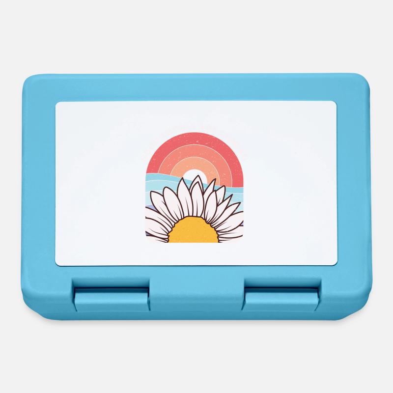 Daisy and Sun Inspirational Phrase Graphic - Lunchbox - sapphire blue