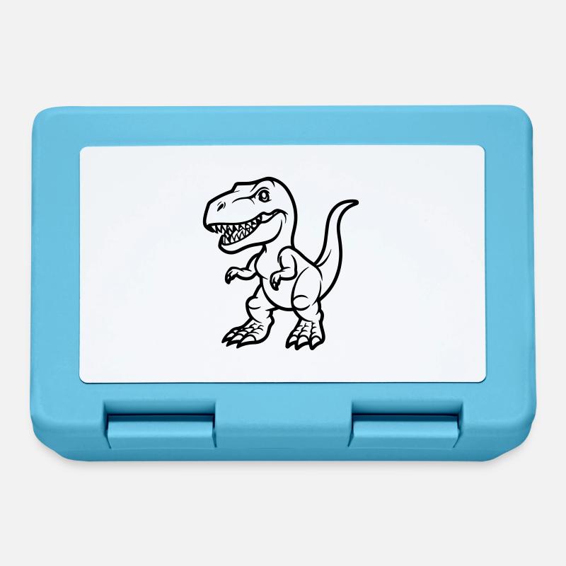 T Rex Comic - Brotdose - Saphirblau