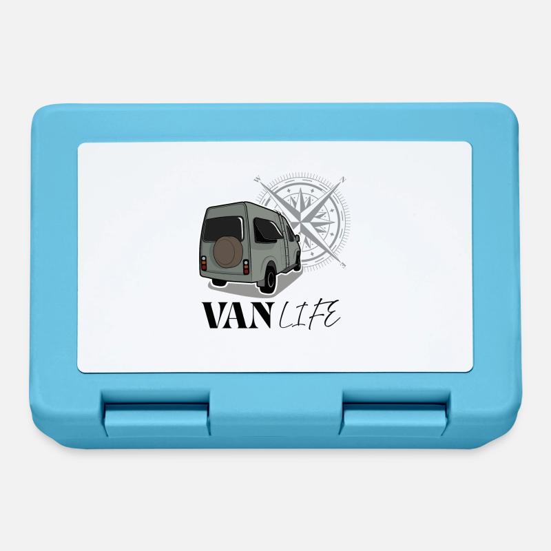 Van life vert - Boîte à goûter - bleu saphir