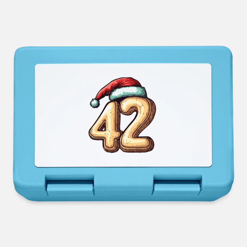 Biscuit de Noël 42 chiffres - Boîte à goûter - bleu saphir