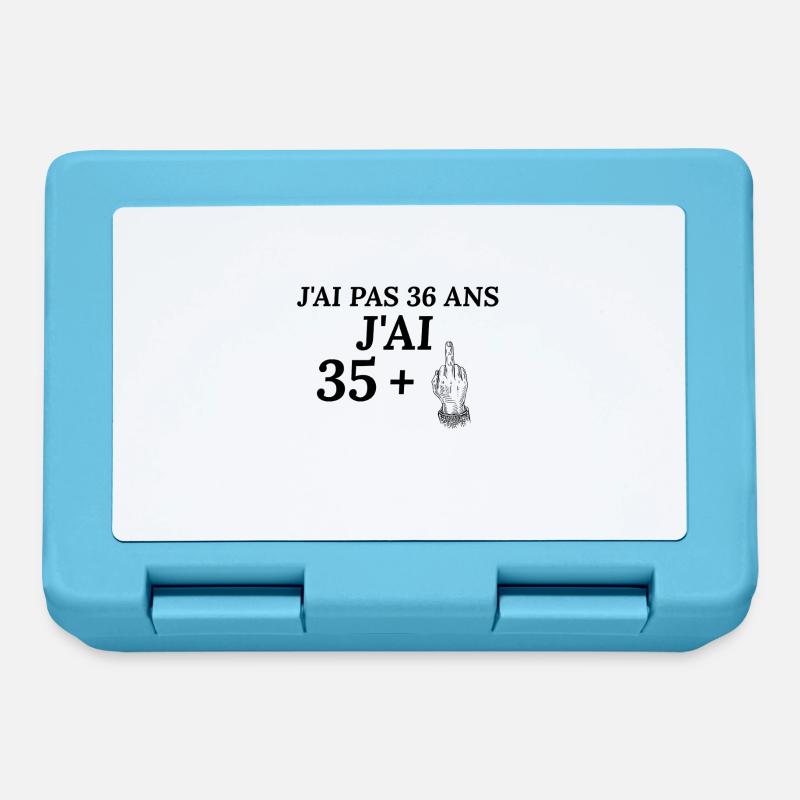 J'ai pas 36 ans j'ai 35+ - Boîte à goûter - bleu saphir