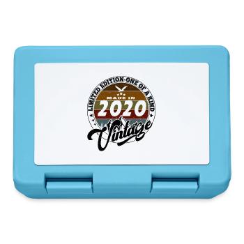 Elegant Vintage: 2020 Retro Geschenk 2020 2025 - Brotdose - Saphirblau - Vorne