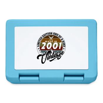 Eleganter Vintage: 2001 Retro Geschenk 2001 2025 - Brotdose - Saphirblau - Vorne