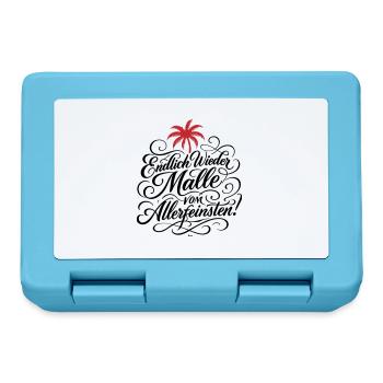 Endlich Malle Spruch Urlaub - Brotdose - Saphirblau - Vorne