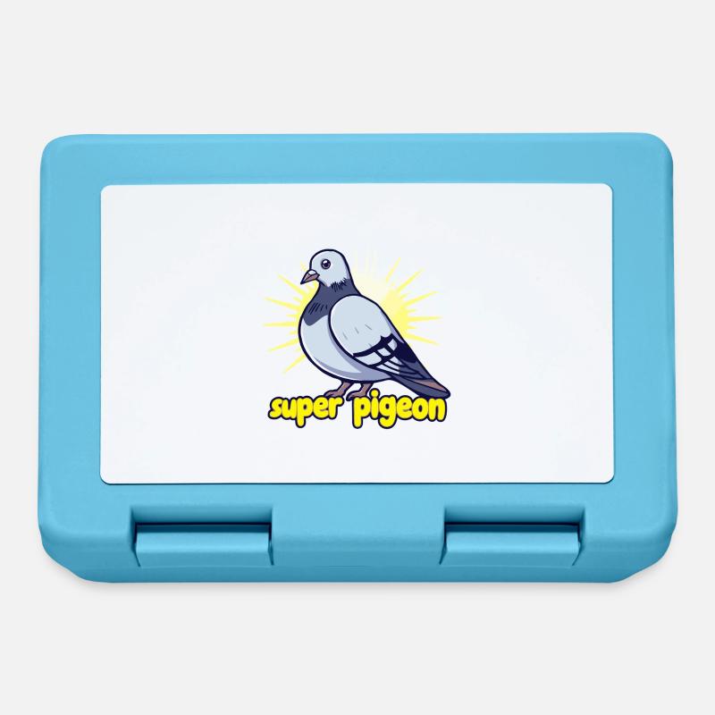 Super Pigeon - Boîte à goûter - bleu saphir