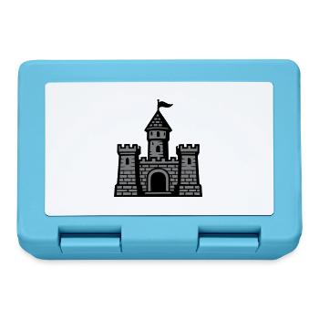 Burg Symbol Steinmauer - Brotdose - Saphirblau - Vorne