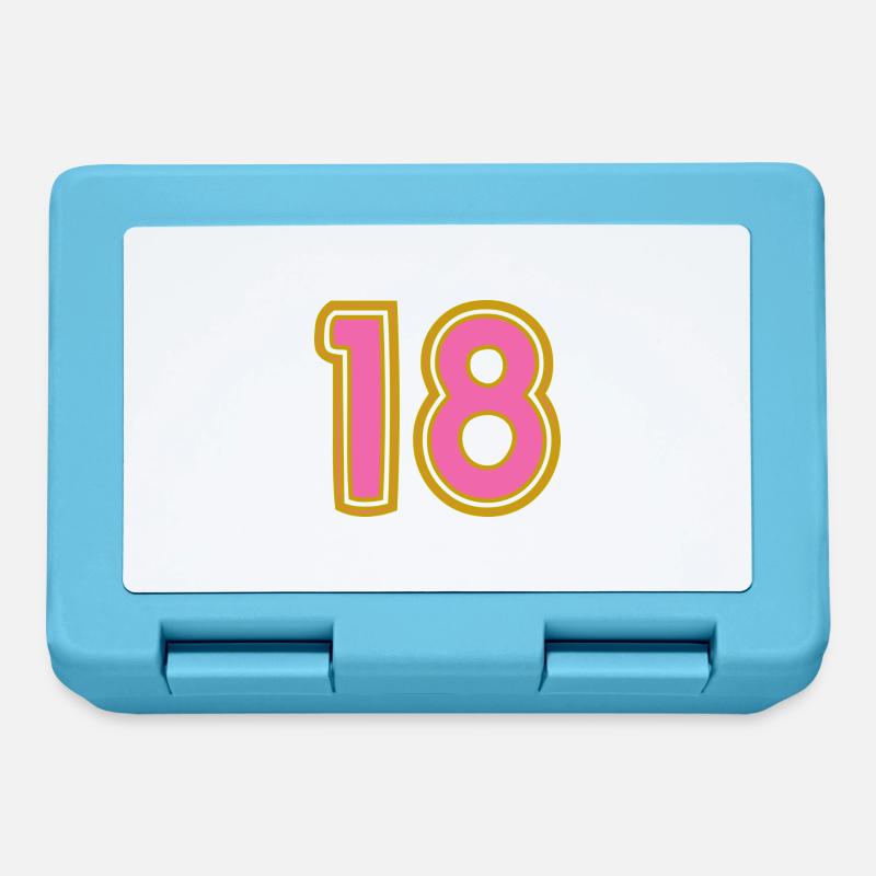 18. 18 ANS. 18e ANNIVERSAIRE - Boîte à goûter - bleu saphir