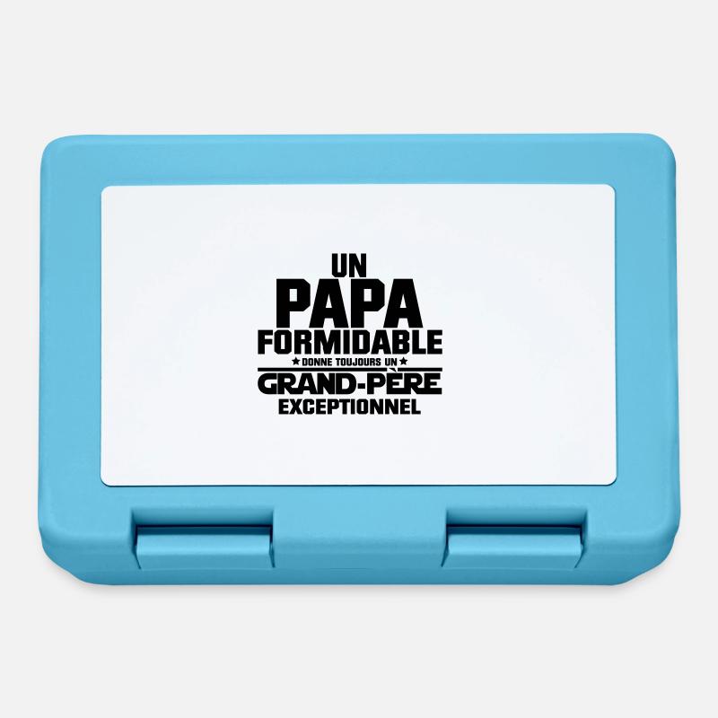 PAPA Formidable Grand-Père Exceptionnel - Boîte à goûter - bleu saphir