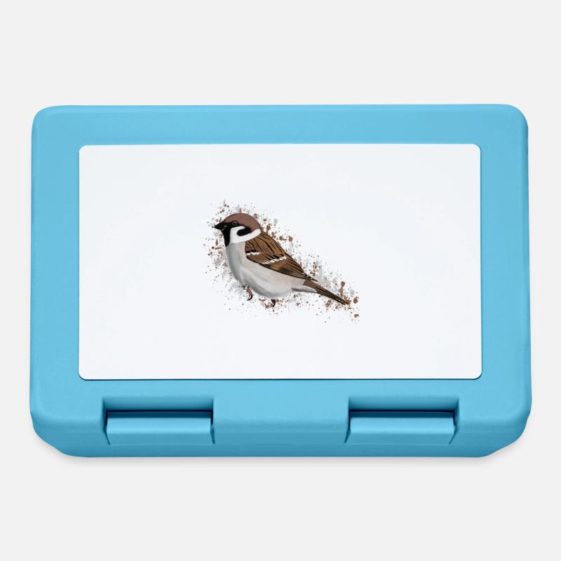 Feldsperling Oiseau Oiseau Oiseau Observateur - Boîte à goûter - bleu saphir