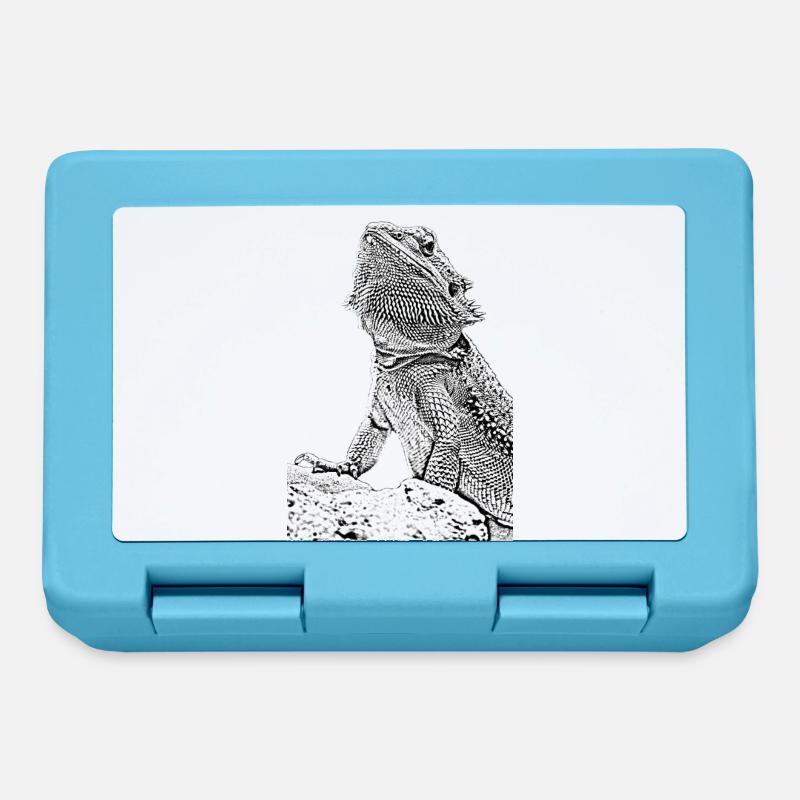Bearded dragon the lizard - Lunchbox - sapphire blue