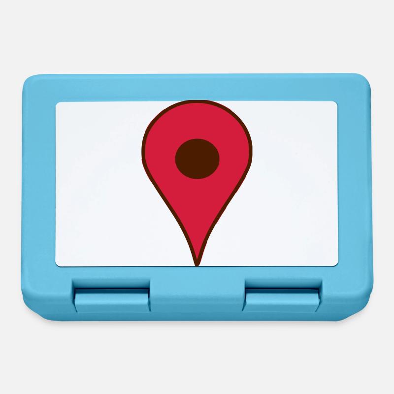Maps Pin Route Map Gift Idea - Lunchbox - sapphire blue