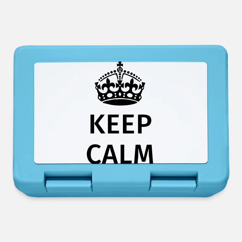 Keep Calm - Lunchbox - sapphire blue