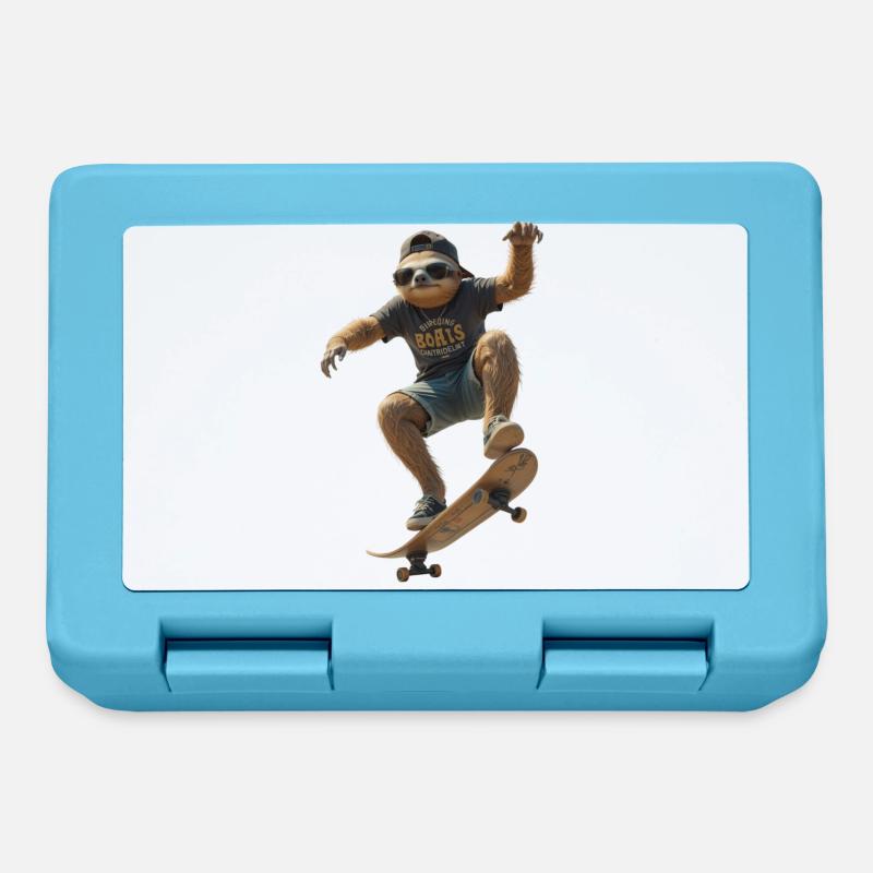 Skater Sloth - Lunchbox - sapphire blue