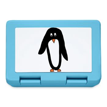 uiiii Handmade Animal "Pinguin" - Brotdose - Saphirblau - Vorne