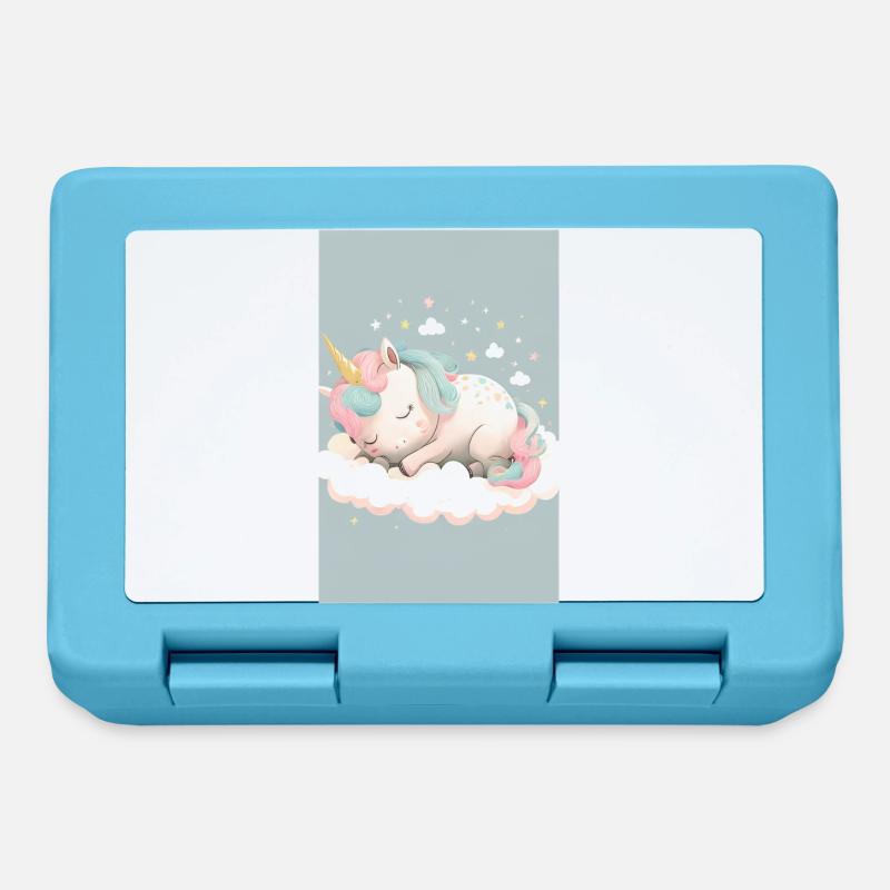 Bébé licorne - Boîte à goûter - bleu saphir