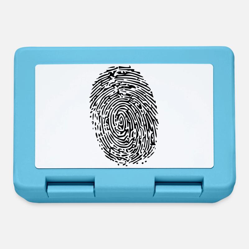 empreinte digitale - Boîte à goûter - bleu saphir